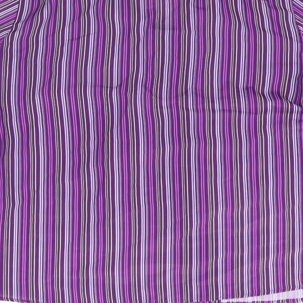 Dimensions Womens Multicoloured Striped Basic Button-Up Size 10