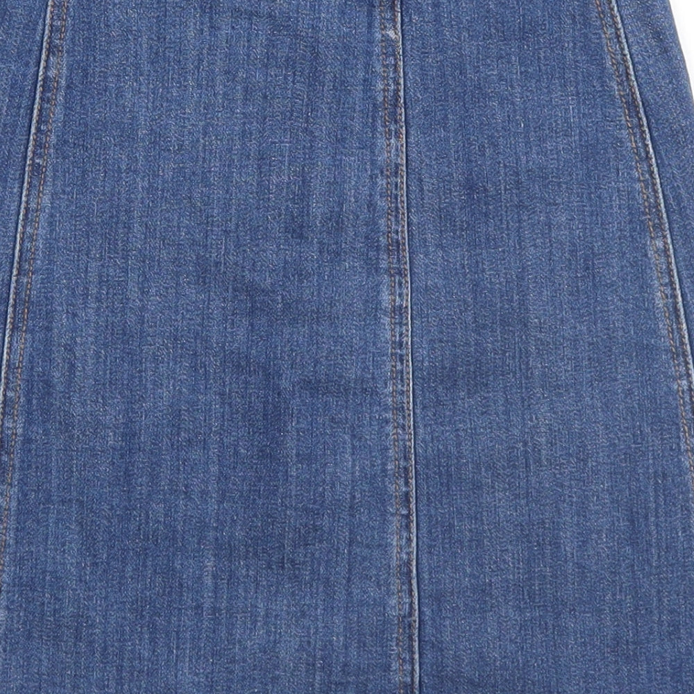 H&M Womens Blue Straight & Pencil Skirt Size 4
