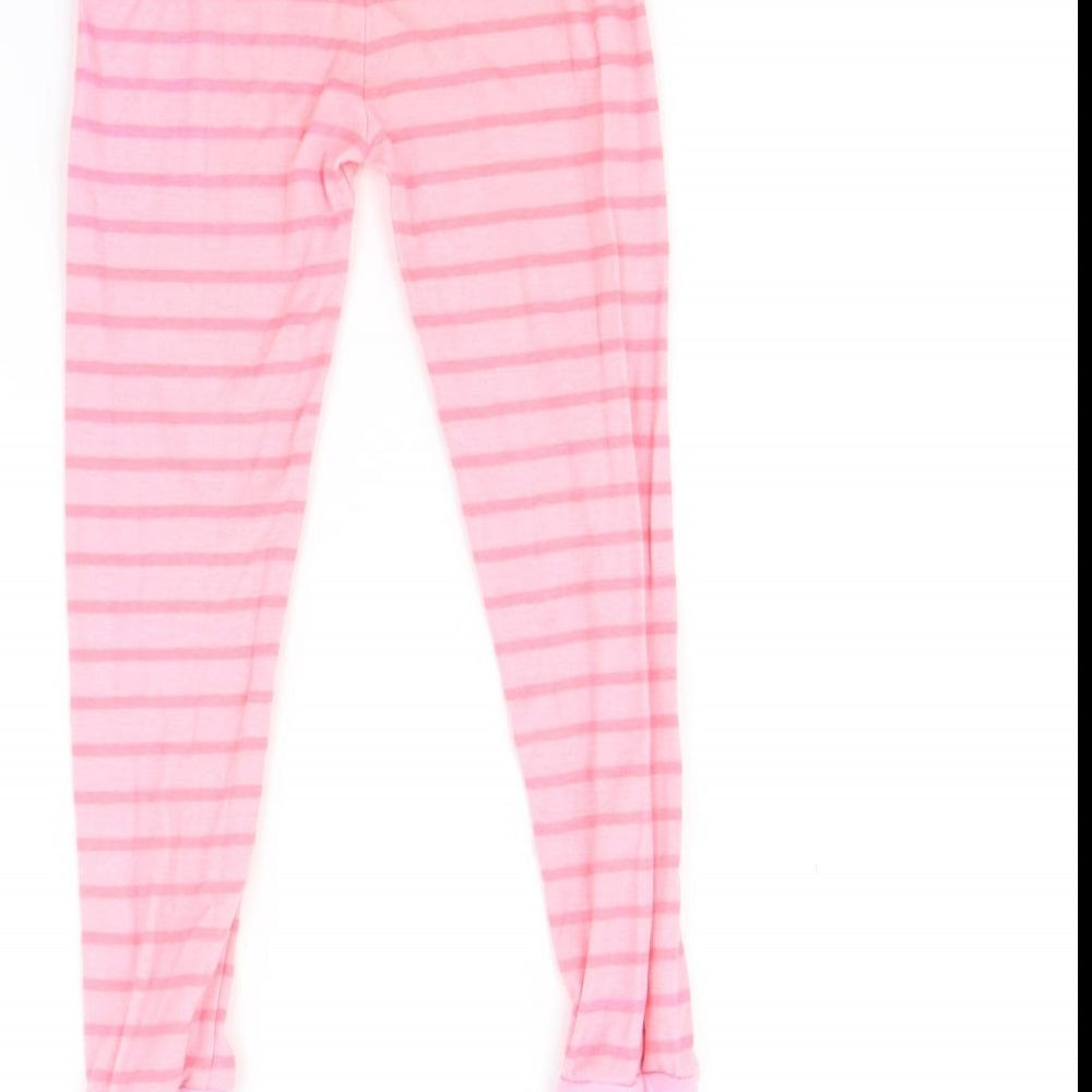 BigKosh Girls Pink Striped Jegging Trousers Size 6 Years - leggings