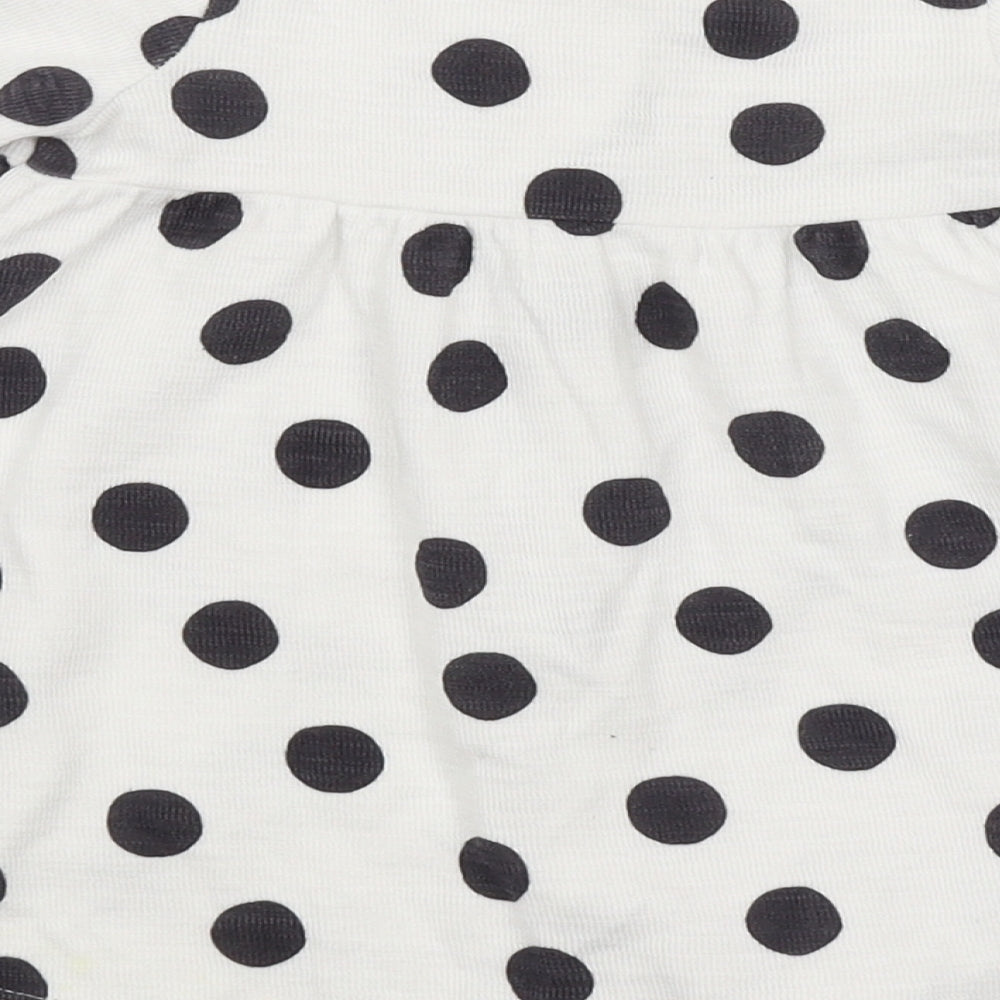 George Girls White Spotted A-Line Size 9-12 Months