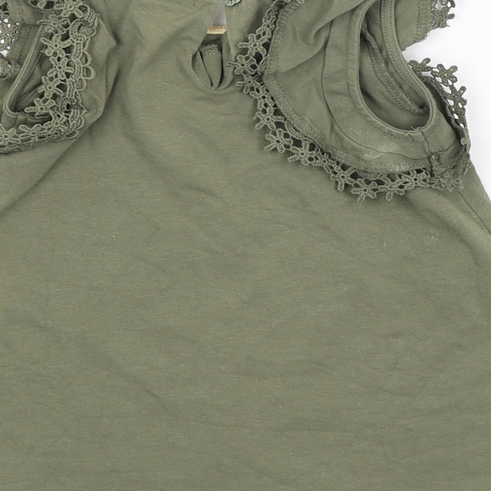 Tahari Girls Green Basic Blouse Size 12-18 Months