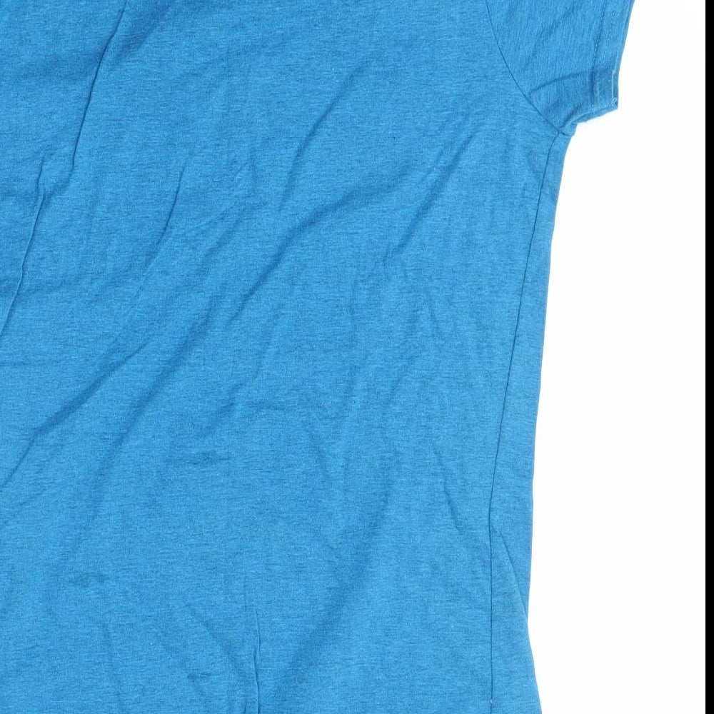 Gildan Womens Blue Basic T-Shirt Size L