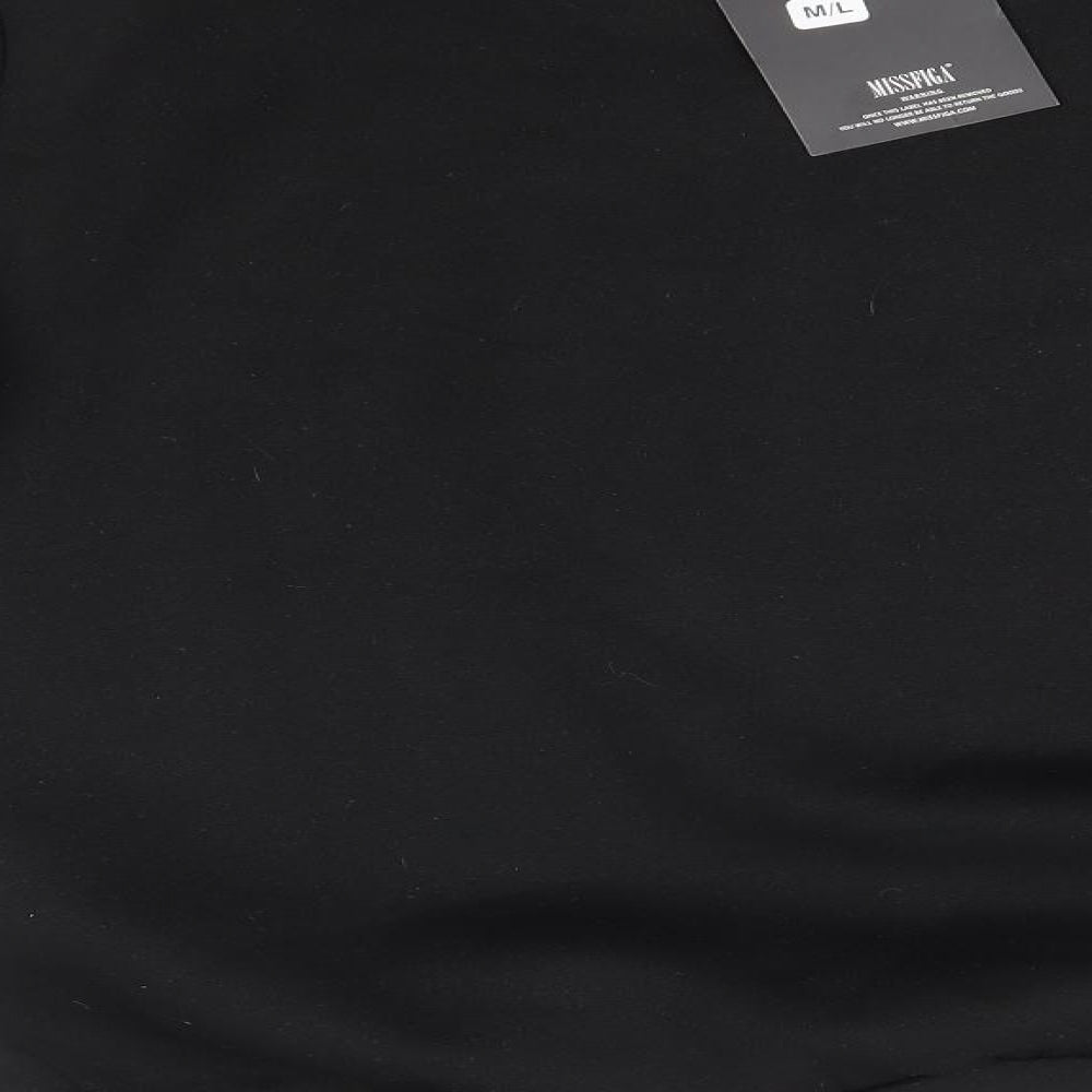 MISSFIGA Womens Black Pullover Jumper Size M