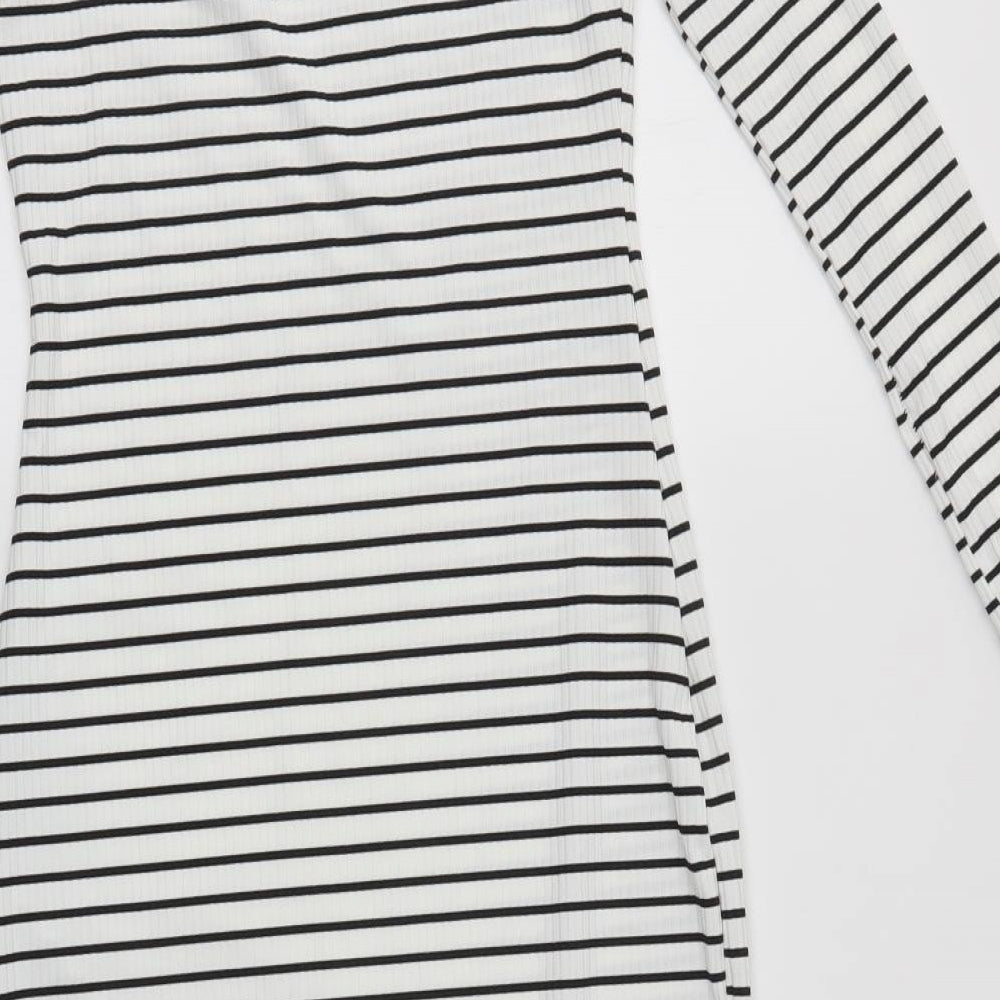 Very Womens Multicoloured Striped Bodycon Size 8