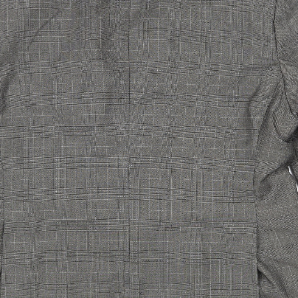 Burton Mens Grey Check Jacket Suit Jacket