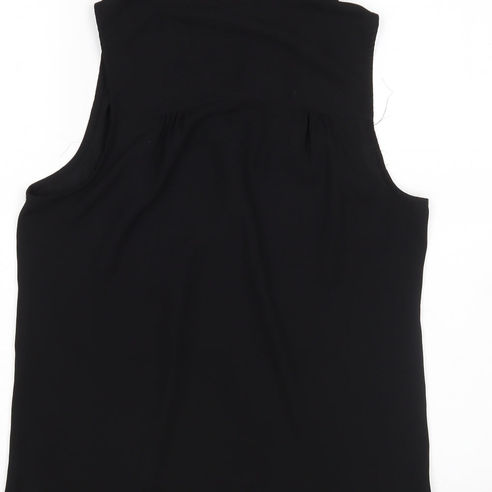 H&M Womens Black Basic Blouse Size 8