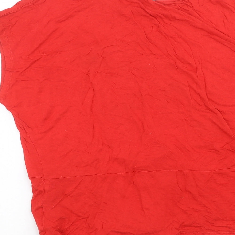 Dorothy Perkins Womens Red Basic T-Shirt Size 18