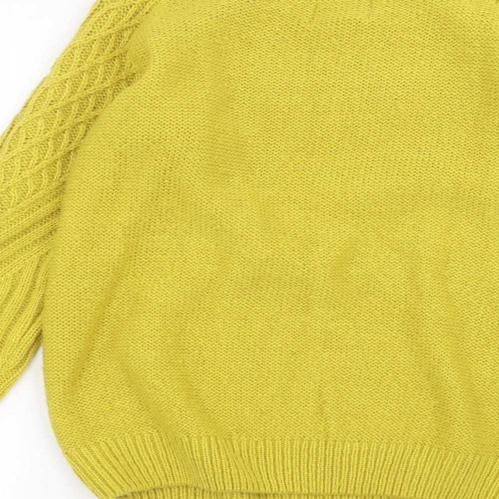 Papaya Womens Yellow Pullover Jumper Size M