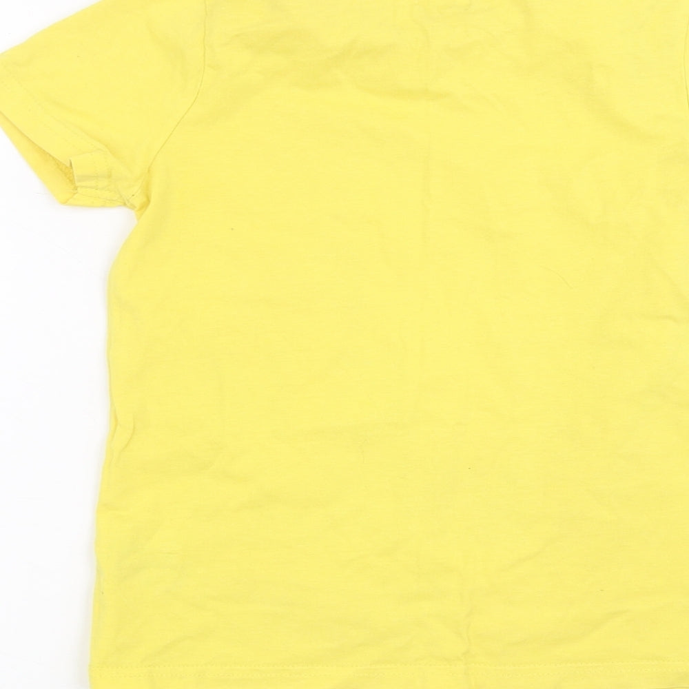 Preworn Girls Yellow Basic T-Shirt Size 8 Years