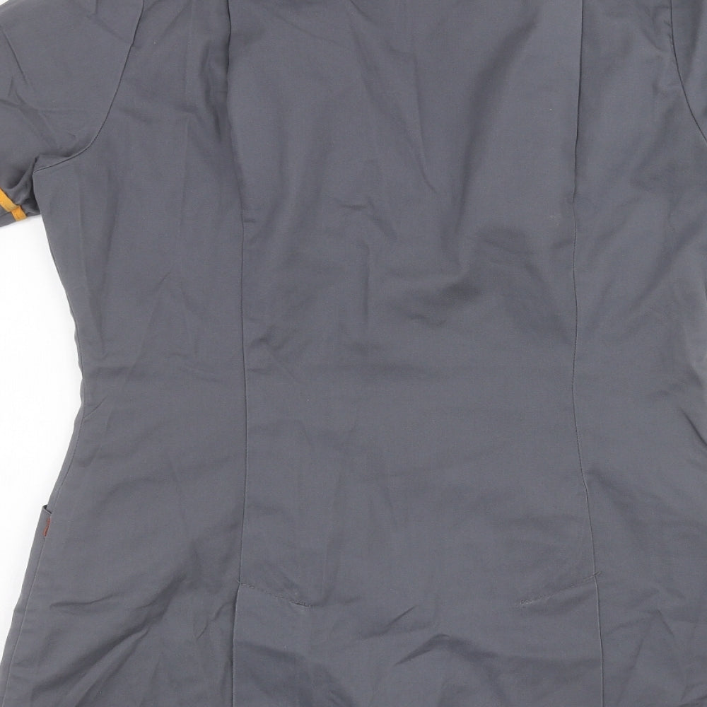 Dimensions Womens Grey Basic Blouse Size 10