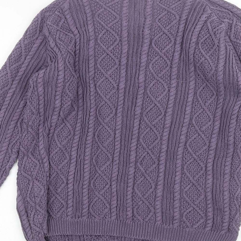 Tru Womens Purple Pullover Jumper Size L