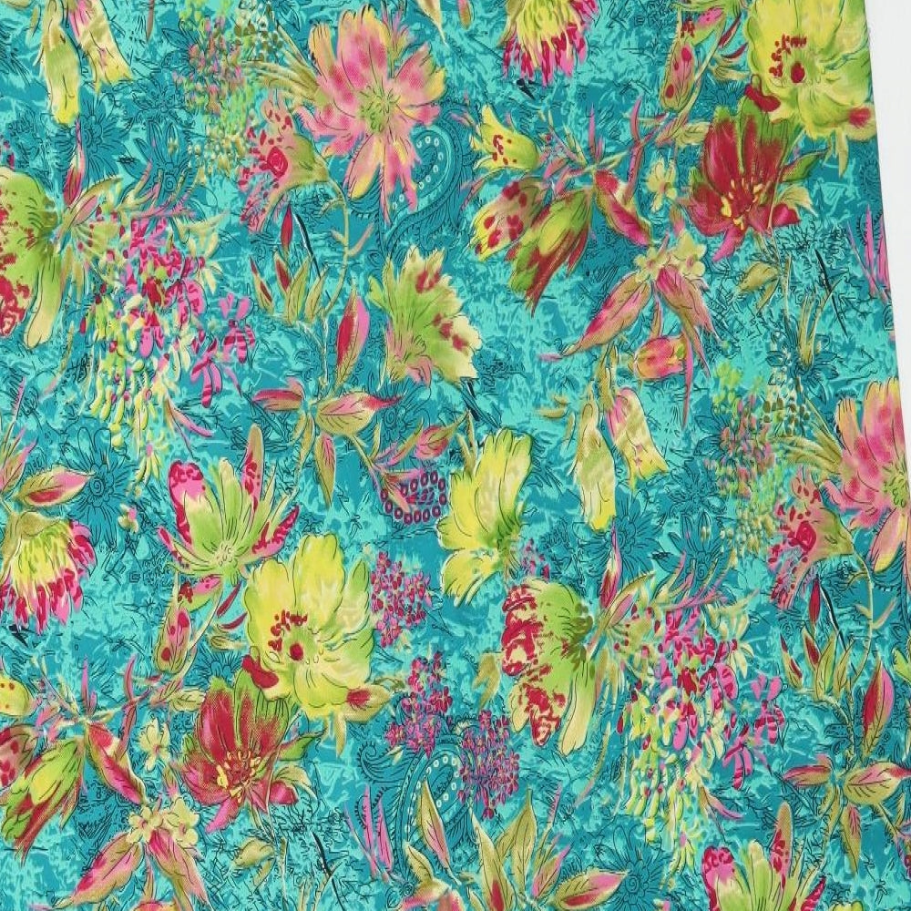Joban Womens Green Floral Dress Size L