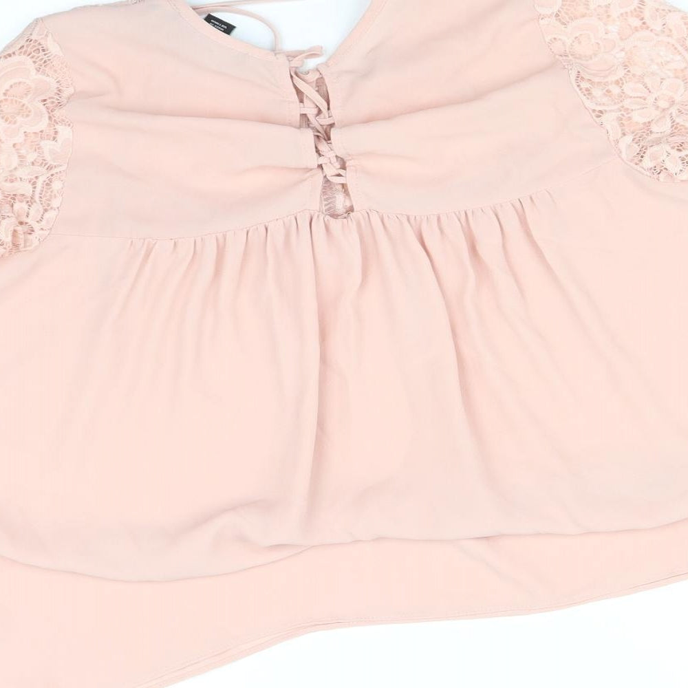 Atmosphere Womens Pink Basic T-Shirt Size 10
