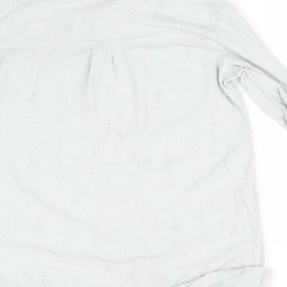 NEXT Womens Green Basic Button-Up Size 8