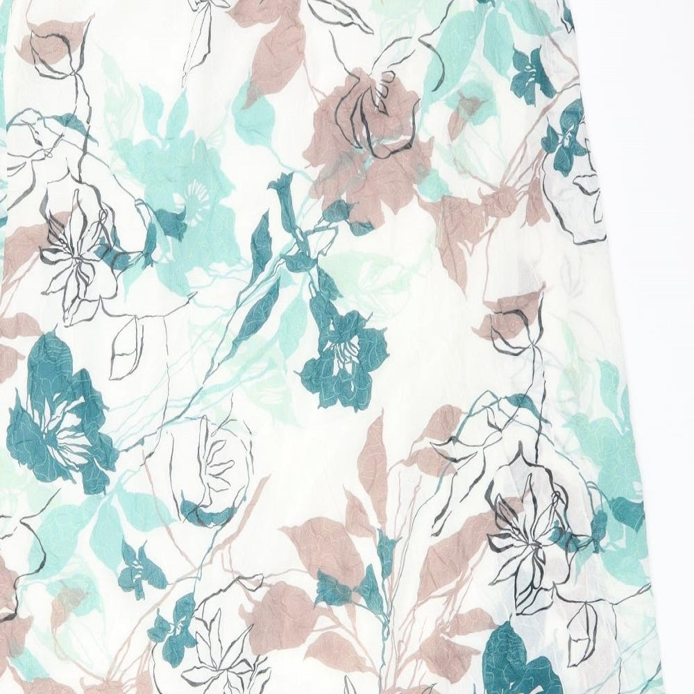 Adini Womens Multicoloured Floral Trumpet Skirt Size S