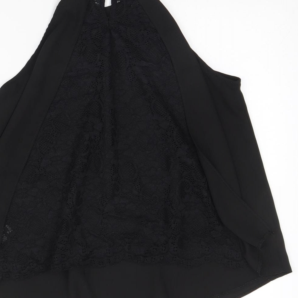 Miss Selfridge Womens Black Basic Tank Size 6