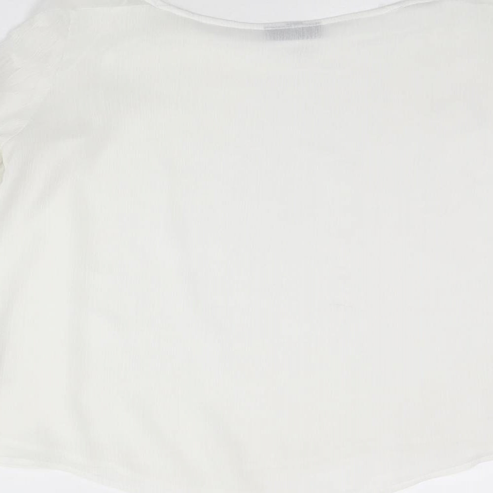 Topshop Womens White Basic Blouse Size 6