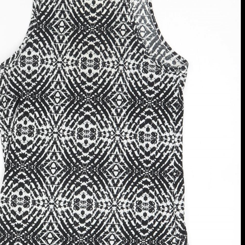 Atmosphere Womens Black Fair Isle Basic Tank Size 6