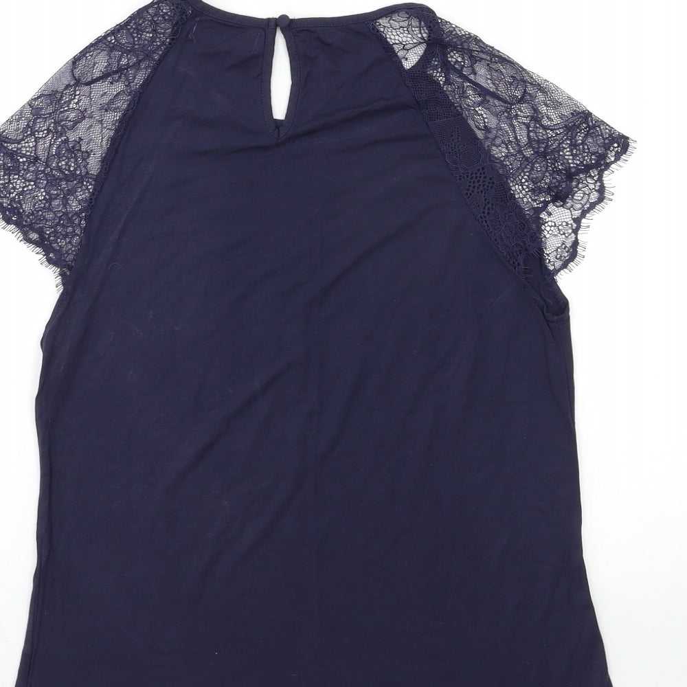 la maguise Womens Blue Basic T-Shirt Size S