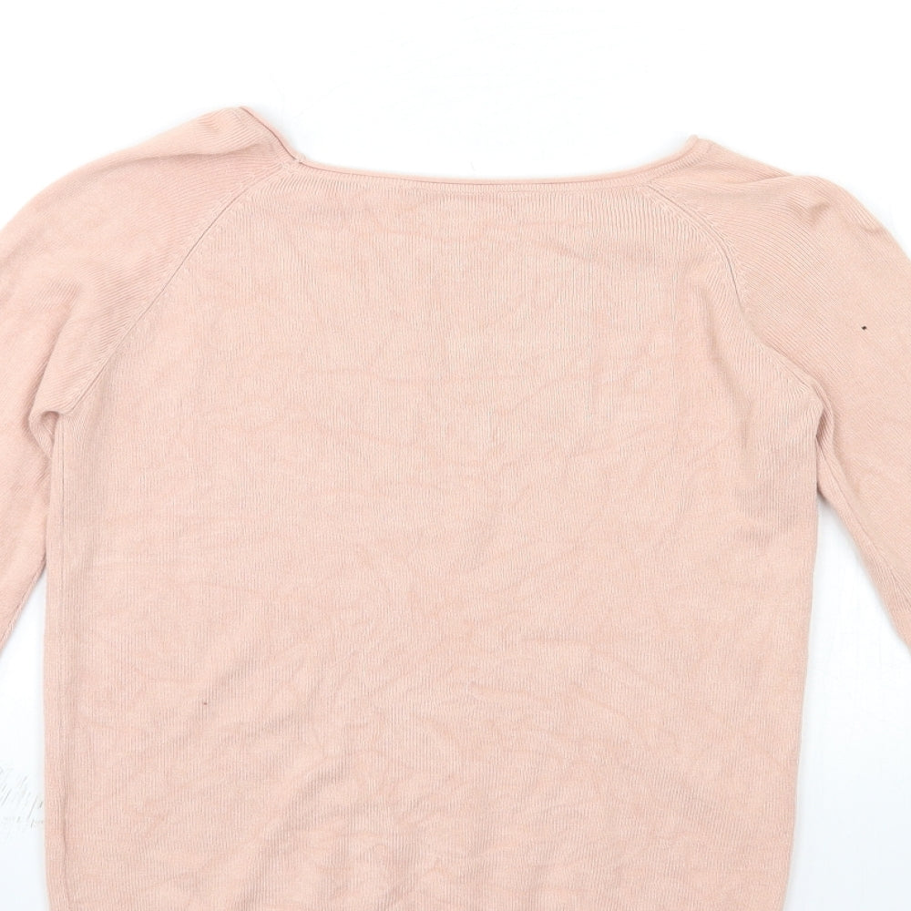 Select Womens Pink Knit Pullover Jumper Size 8 - Open Sleeve
