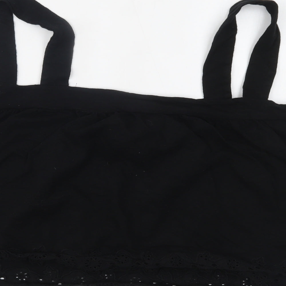 H&M Womens Black Cropped Tank Size XL