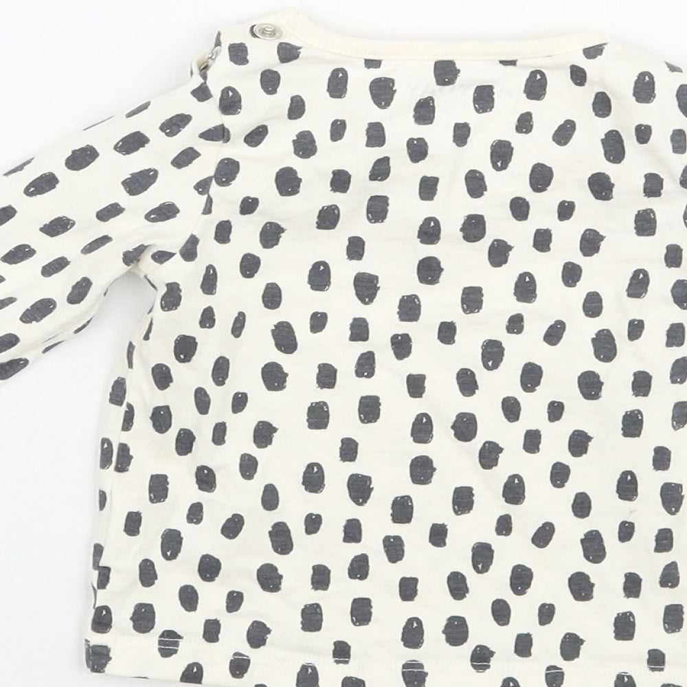 Anyday Girls Ivory Geometric Basic T-Shirt Size 0-3 Months