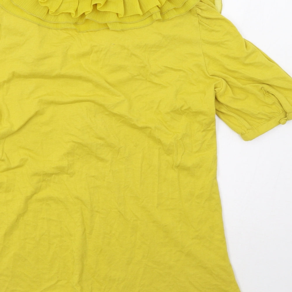 Dorothy Perkins Womens Yellow Basic T-Shirt Size 12