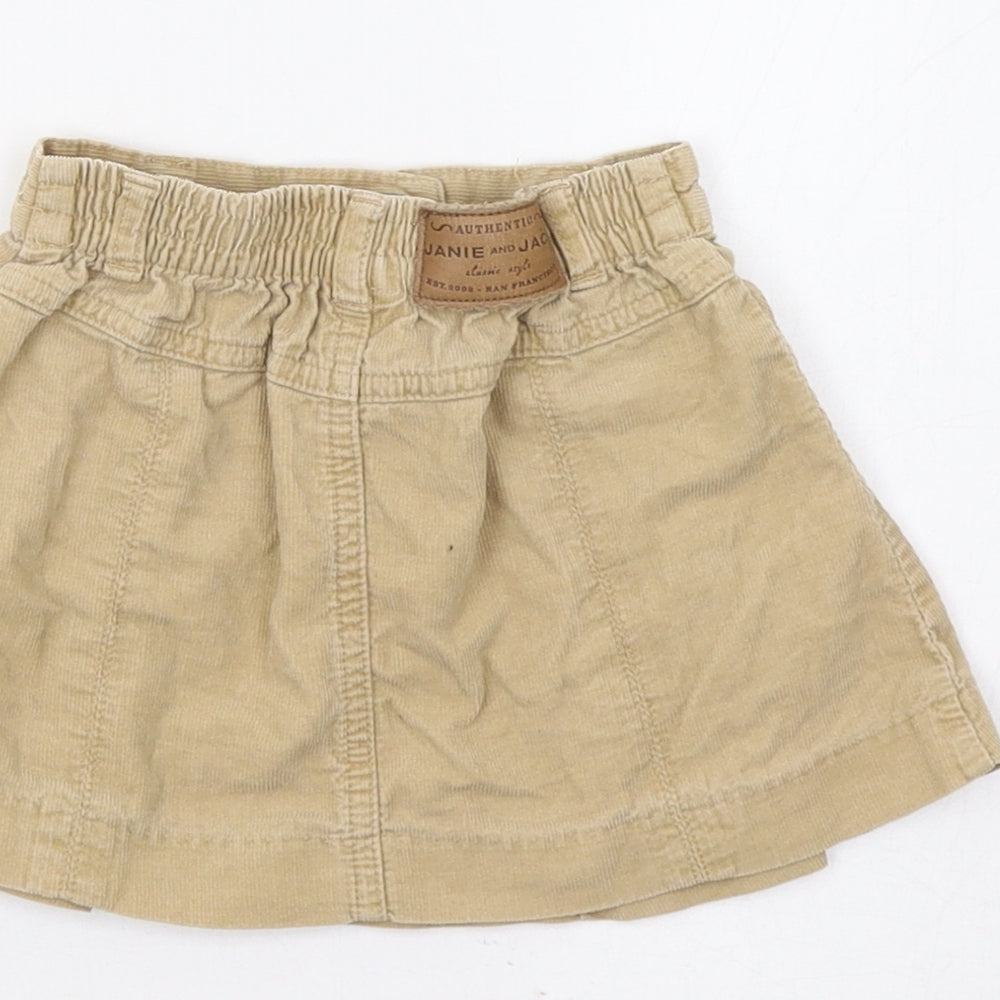 Janie & Jack Baby Brown Floral Flare Skirt Size 6-9 Months
