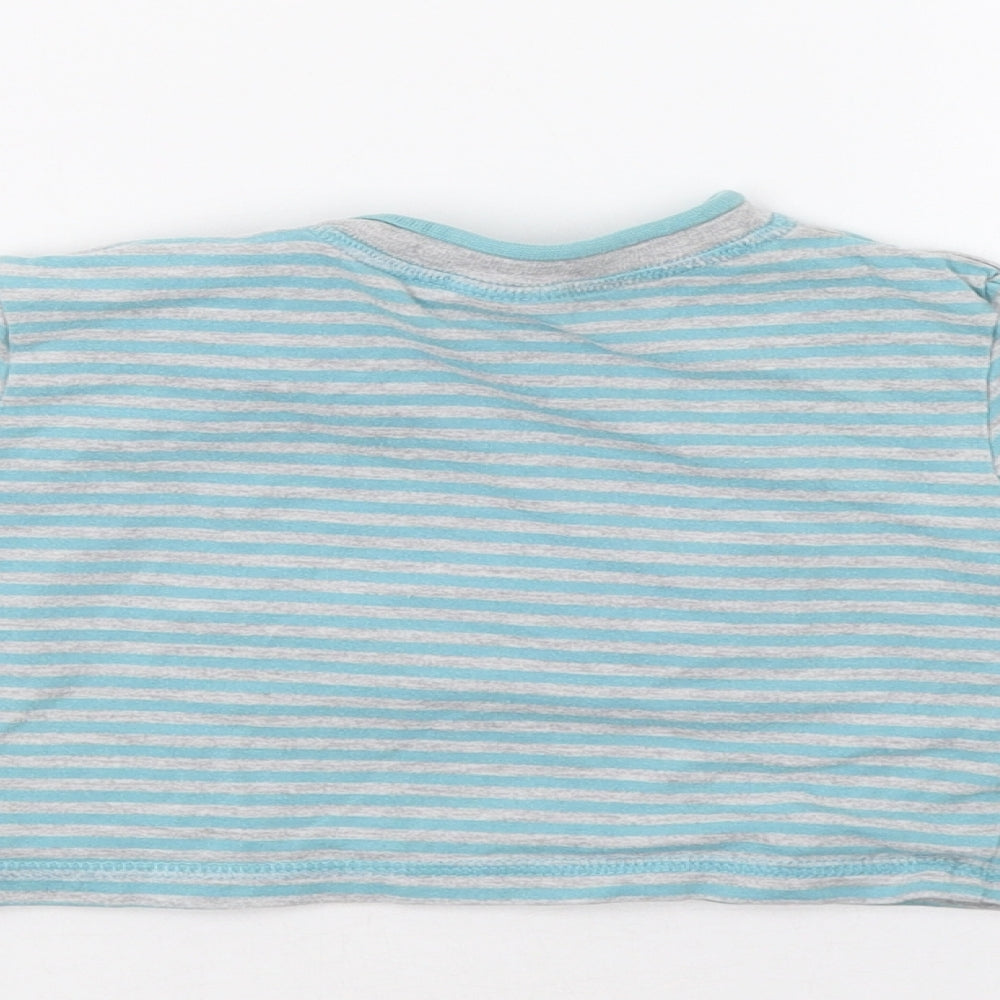 F&F Baby Blue Striped Basic Blouse Size 9-12 Months - Bear
