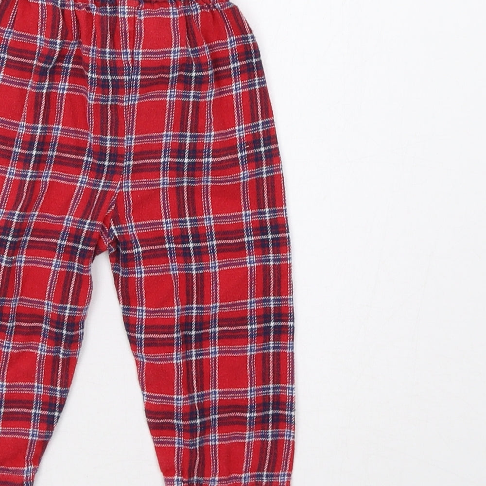 George Baby Red Check Pyjama Pants Size 6-9 Months