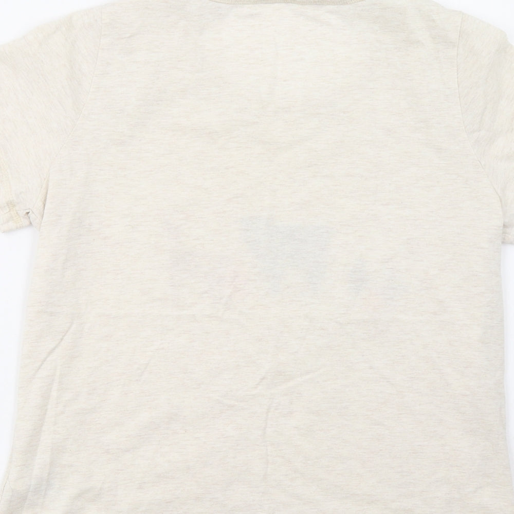 Dorothy Perkins Womens Beige Basic T-Shirt Size M - Forest Animals