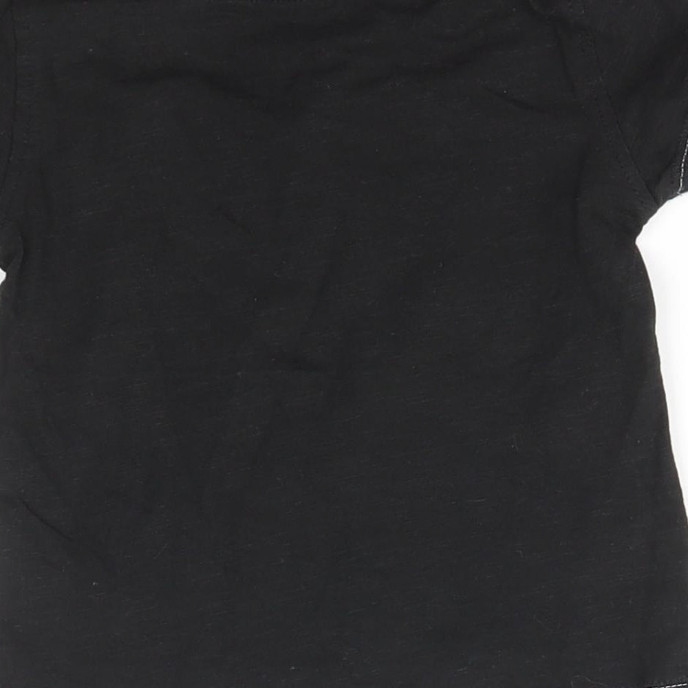 Next Baby Black Basic T-Shirt Size 3-6 Months