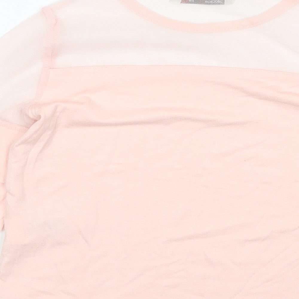 Woo Rage Girls Pink Basic T-Shirt Size 5-6 Years