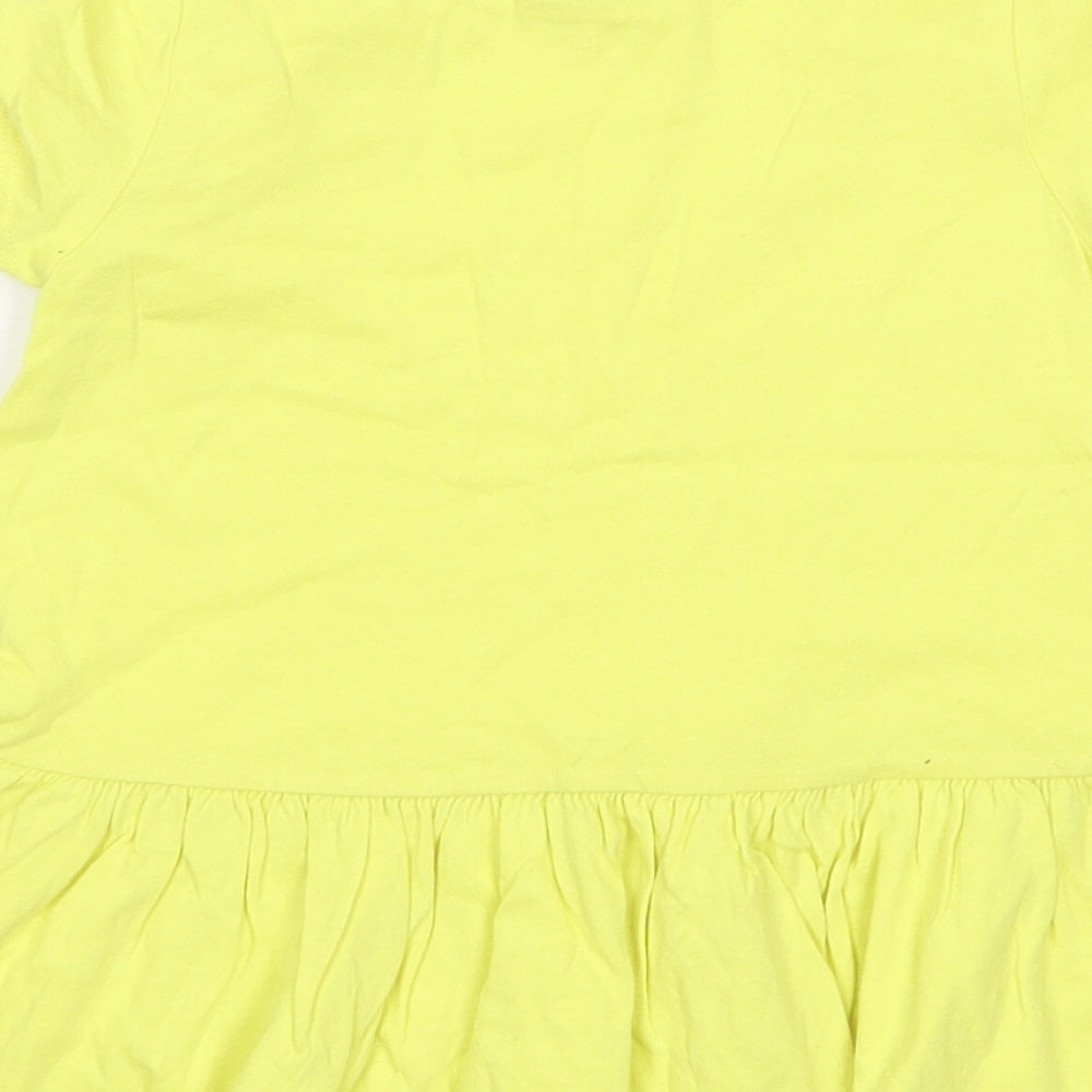 Gap Girls Yellow T-Shirt Dress Size 4 Years