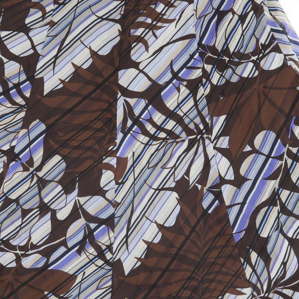 Country Casuals Womens Brown Floral A-Line Skirt Size M