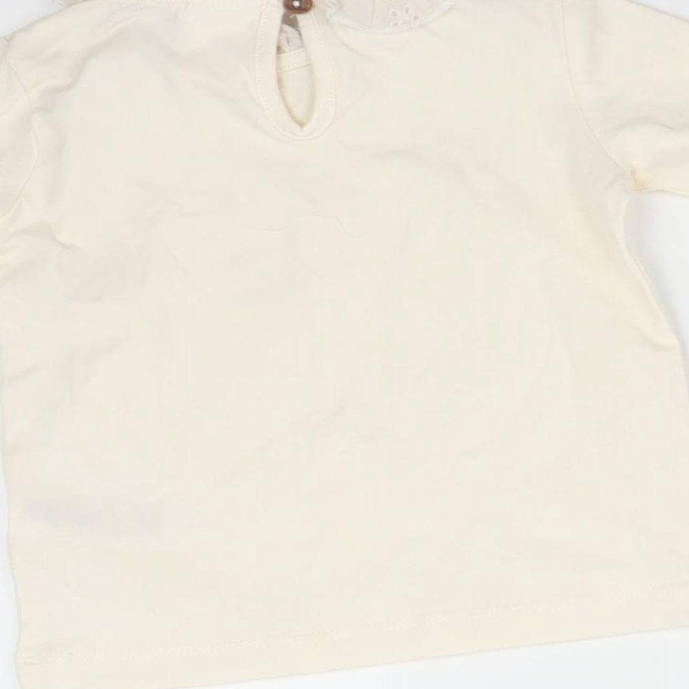 HEMA Girls Orange Basic T-Shirt Size 6-9 Months