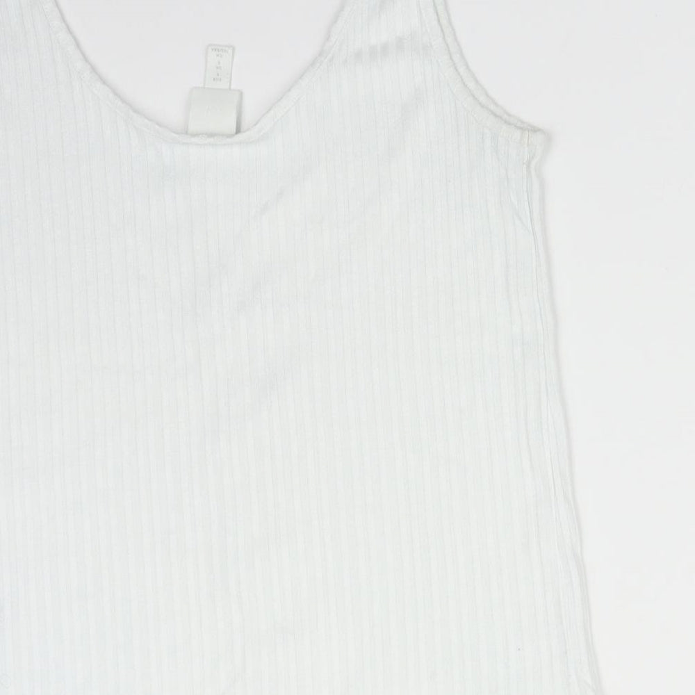 H&M Womens White Basic T-Shirt Size S