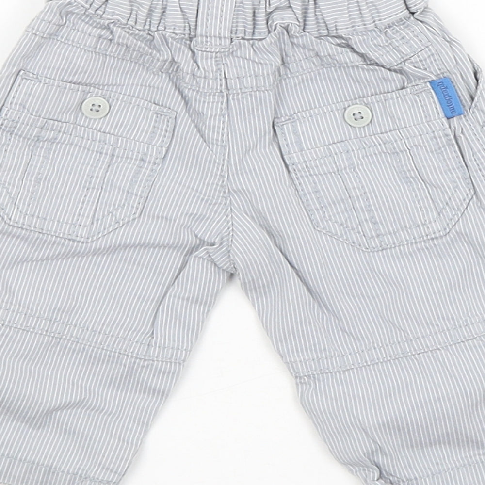 Marks & Spencer Baby Blue Striped Cargo Trousers Size 0-3 Months