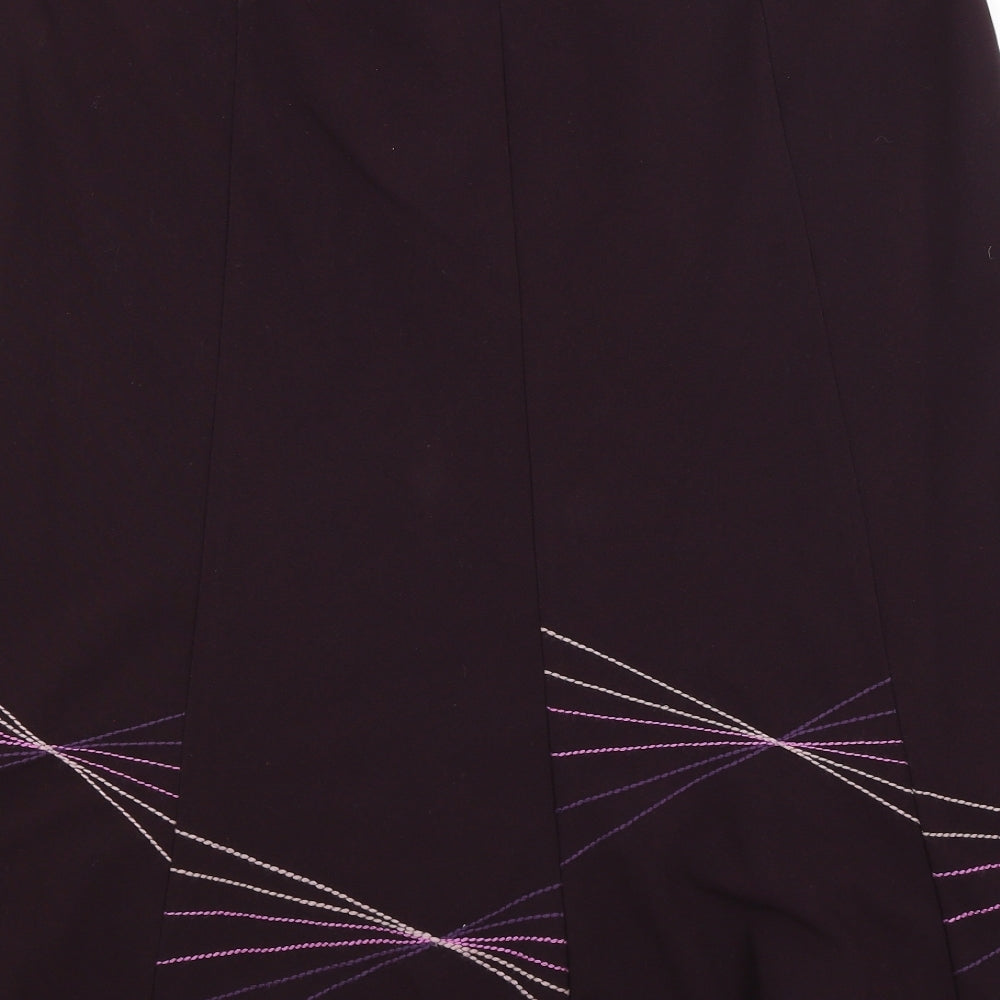 Preworn Womens Purple Peasant Skirt