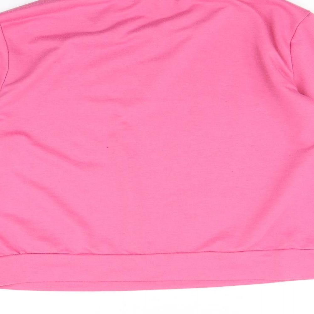 CBR Womens Pink Pullover Jumper Size L - Heart print