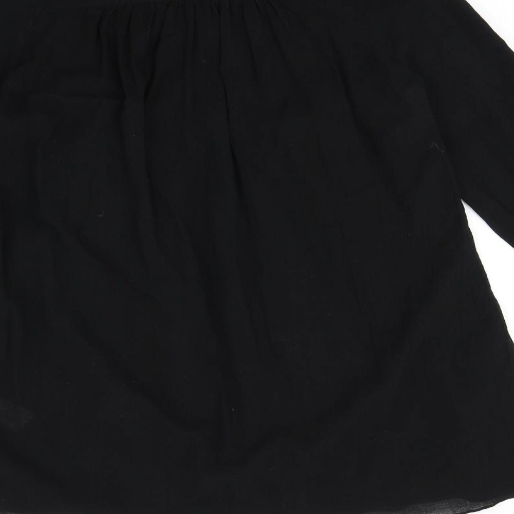 Zara Womens Black T-Shirt Dress Size XS