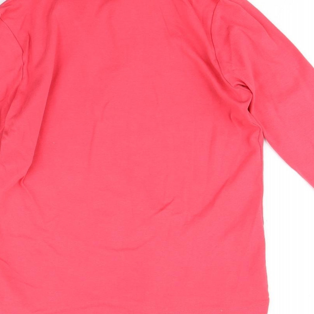 Via Appia Womens Pink Basic T-Shirt Size 12