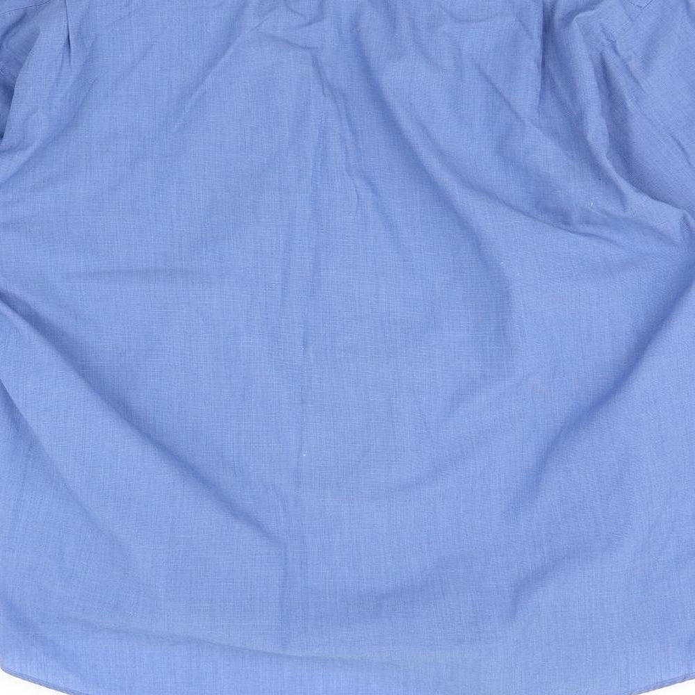 florence and Fred Mens Blue Button-Up Size 13