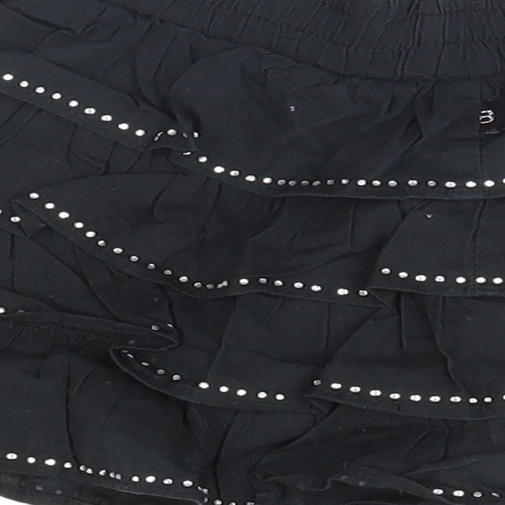 Boboli Girls Black A-Line Skirt Size 4 Years
