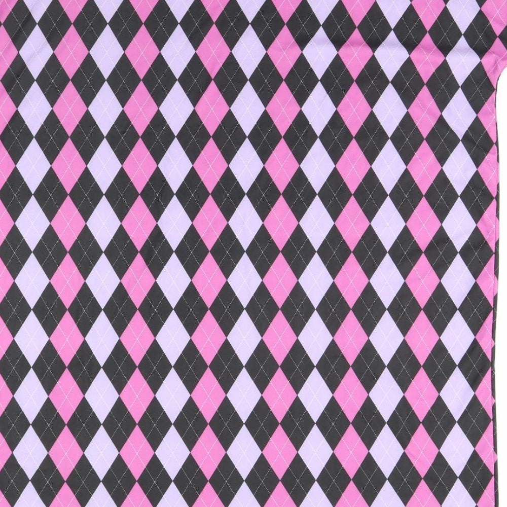 Urban Threads Womens Pink Argyle/Diamond Basic T-Shirt Size 12