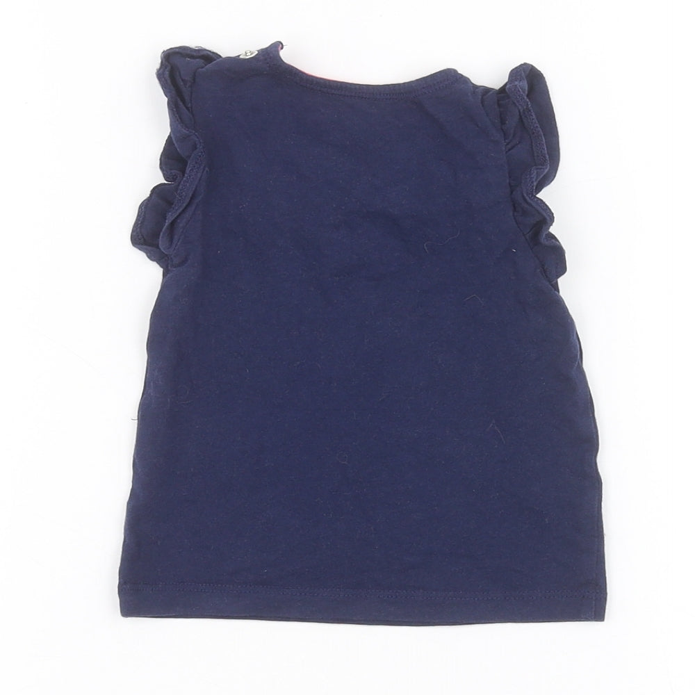 fred & flo Baby Blue Basic T-Shirt Size 3-6 Months