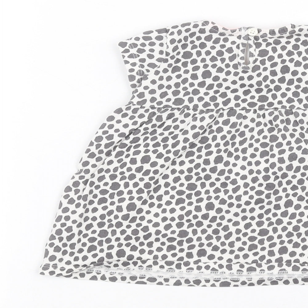 F&F Baby White Animal Print A-Line Size 3-6 Months