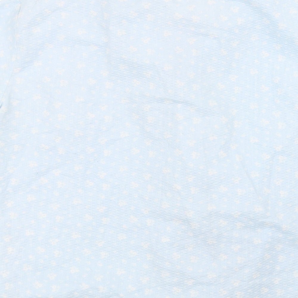 Preworn Womens Blue Basic Button-Up Size 16