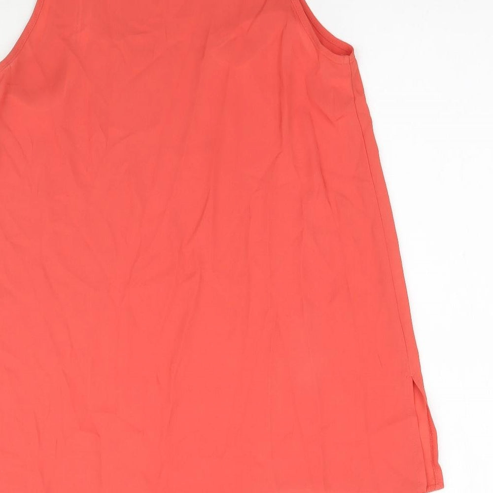 Dorothy Perkins Womens Orange Basic Blouse Size 6 - Coral Colour