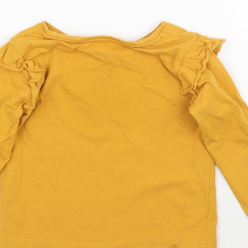Matalan Girls Yellow Basic T-Shirt Size 2 Years - Mustard